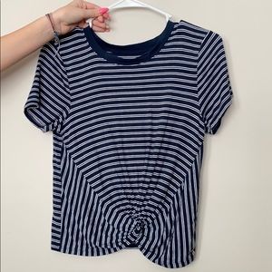 stripe knot top